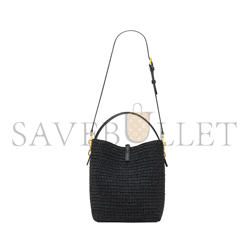 Y*L le 37 in woven raffia and vegetable-tanned leather 773991gaaec1000 (20*25*16cm)